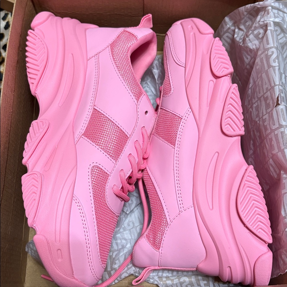 Steve Madden Vibrant Pink Chunky Sneakers